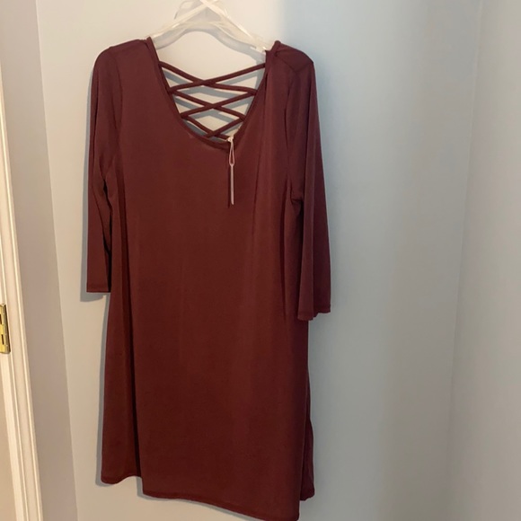 Charming Charlie Dresses & Skirts - Cross cross back quarter length sleeve dress